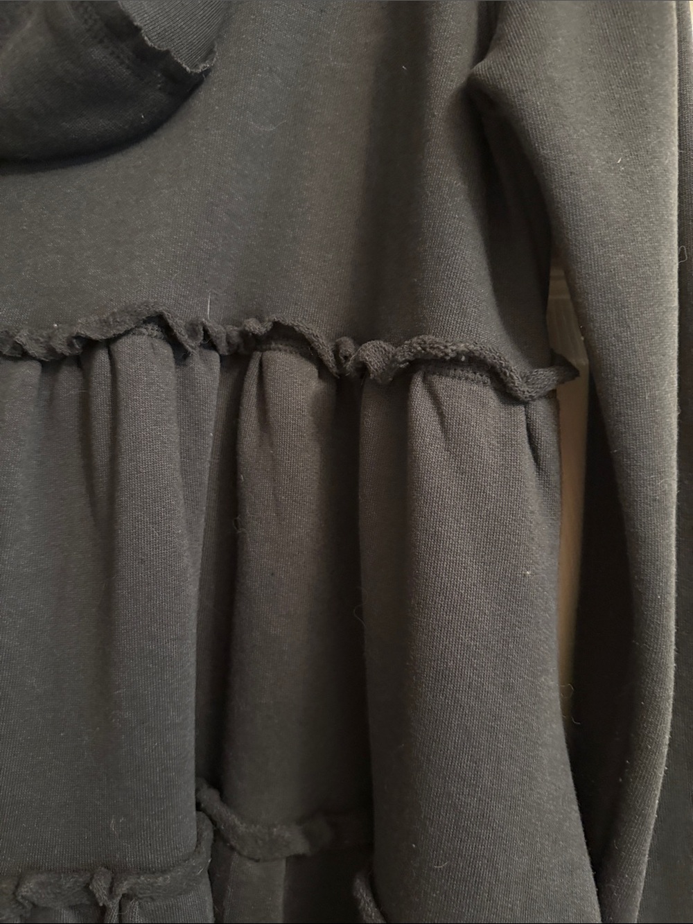 Free People Black Tiered Zip Hoodie Jacket - Picture 4 of 7